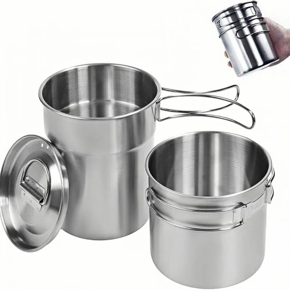 Camping Cooking Kit - Foldable Camping Cups Mugs Camping Pot