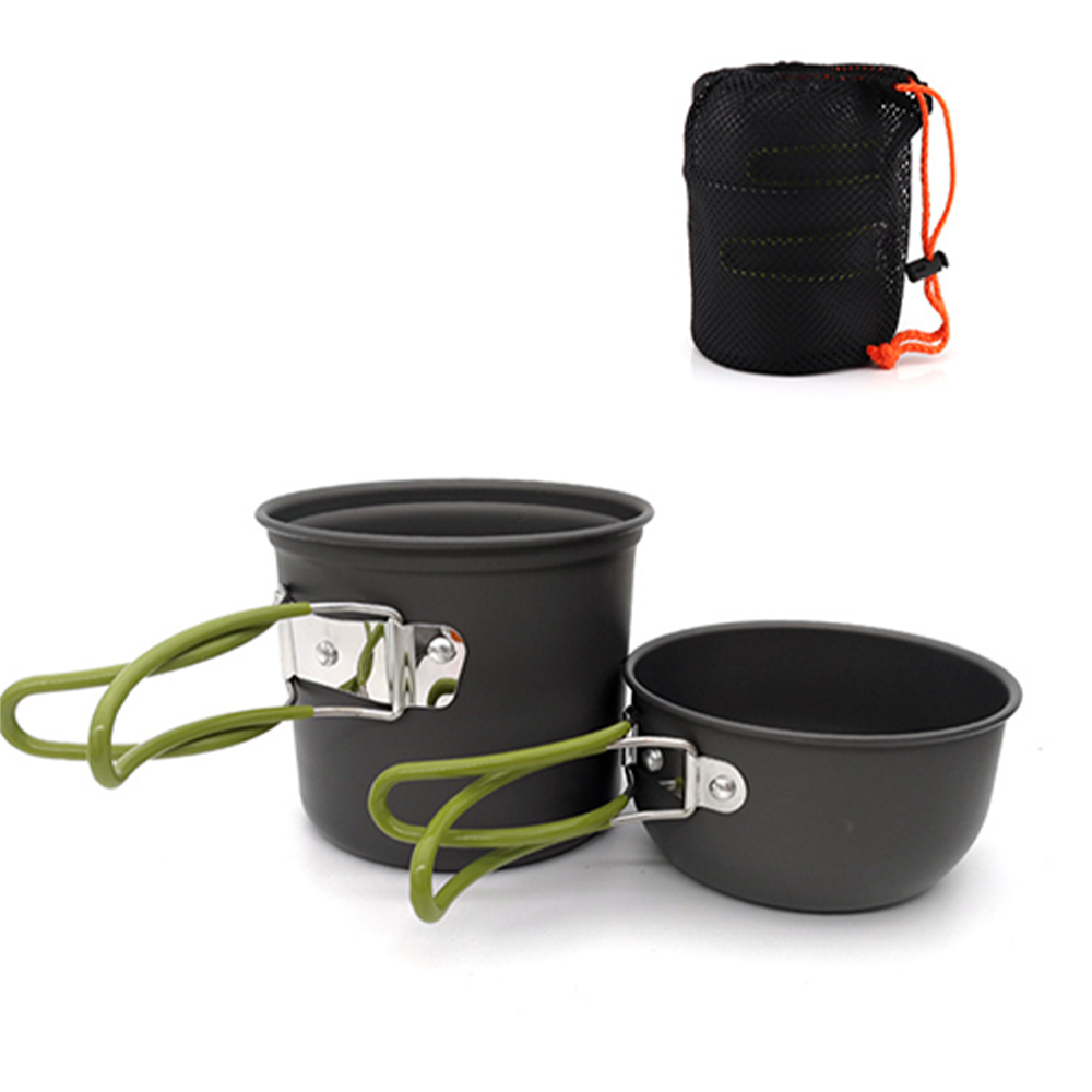 Camping Cooking Kit - Pacoone Ultralight Camping Tableware Cooking Pot