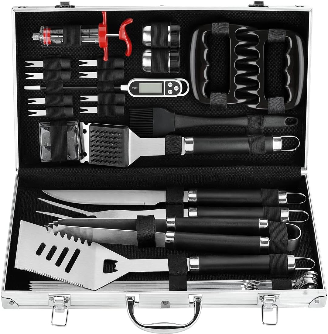 Meat Thermometer Camp - 26Pcs BBQ Grill Accessories Set in