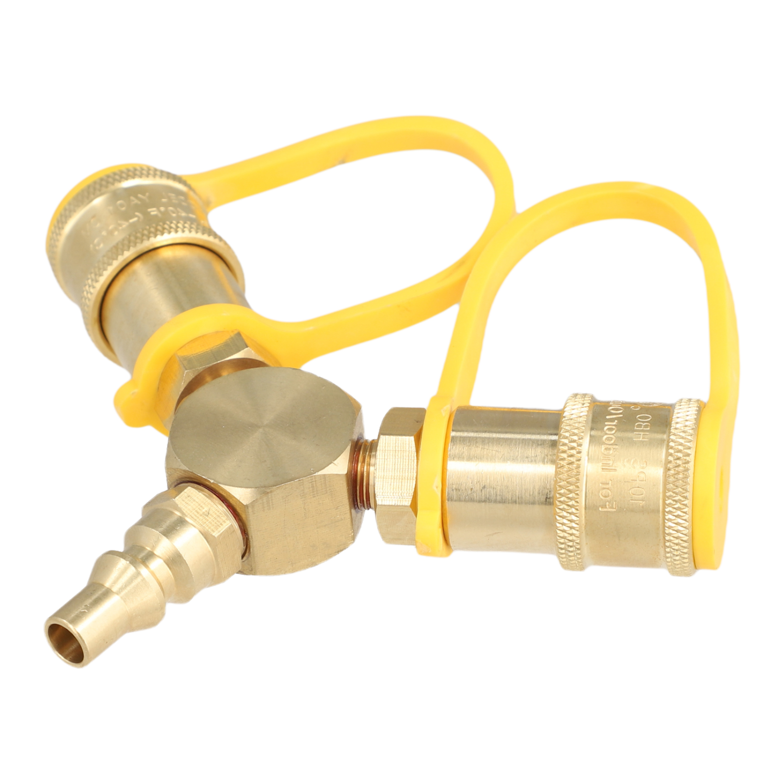 Camping Cooking Propane - Brass 1/4 Inch Quick Connect Y
