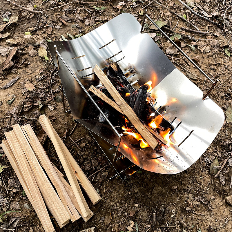 Camping Cooking Grate - Wood Burning Camping Stove Portable Foldable