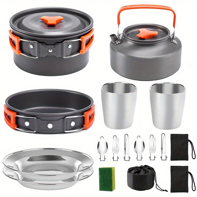 17pcs Camping Cookware Set, Po - Camping Cooking Set With Kettle recension och pris