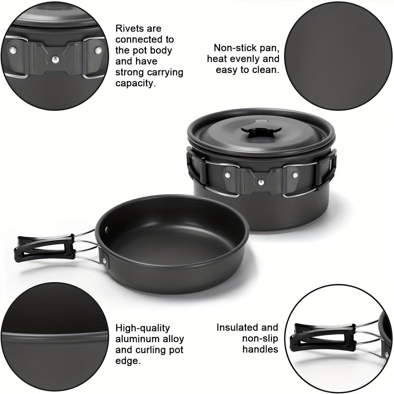 17pcs Camping Cookware Set, Po - Camping Cooking Set With Kettle recension och pris