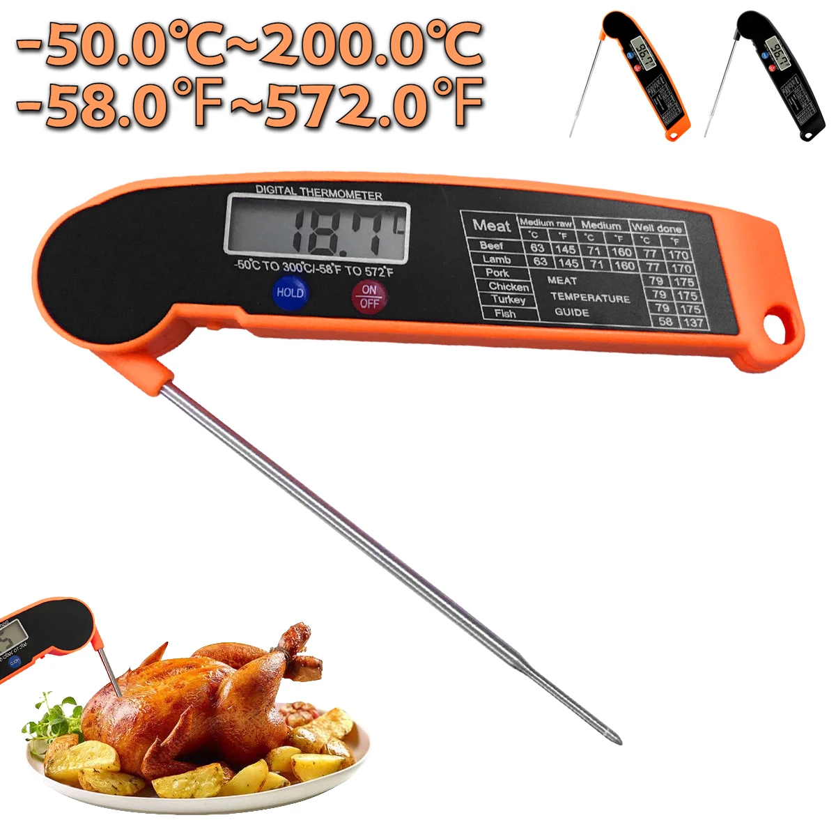 Digital Kitchen Food Thermomet - Meat Thermometer Camp recension och pris