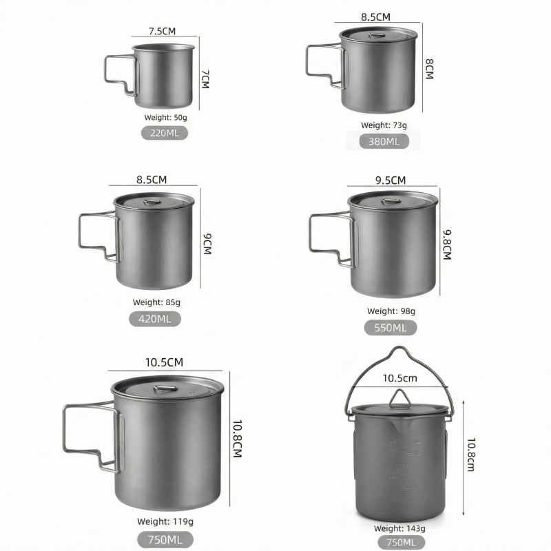 Titanium Camping Mug with Fold - Camping Cooking Roll recension och pris