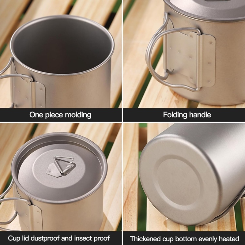 Titanium Camping Mug with Fold - Camping Cooking Roll recension och pris