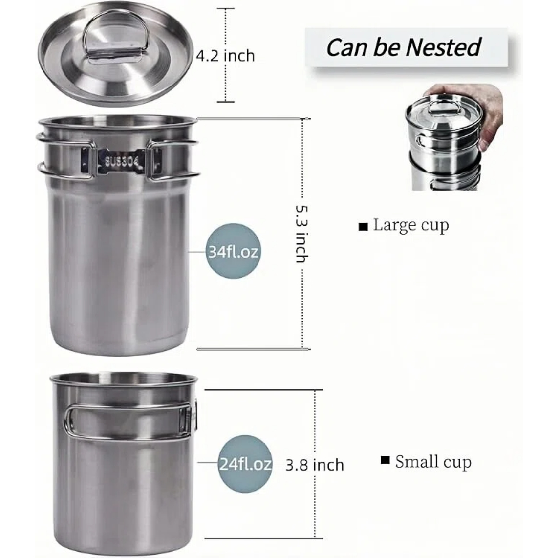 Foldable Camping Cups Mugs Cam - Camping Cooking Kit recension och pris