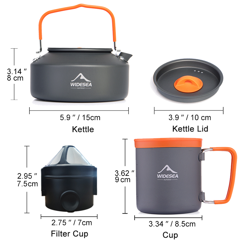 Widesea Camping Coffee Cookwar - Camping Cooking Set With Kettle recension och pris