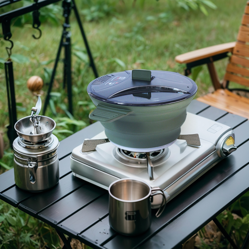 Outdoor Camping Folding Pot, S - Camping Cooking Set Stainless Steel recension och pris