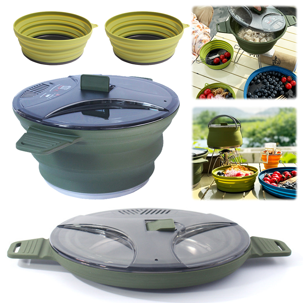 Outdoor Camping Folding Pot, S - Camping Cooking Set Stainless Steel recension och pris