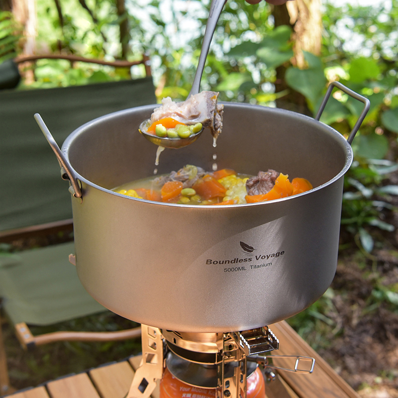 Boundless Voyage Titanium Pot  - Camping Cooking Set Stainless Steel recension och pris