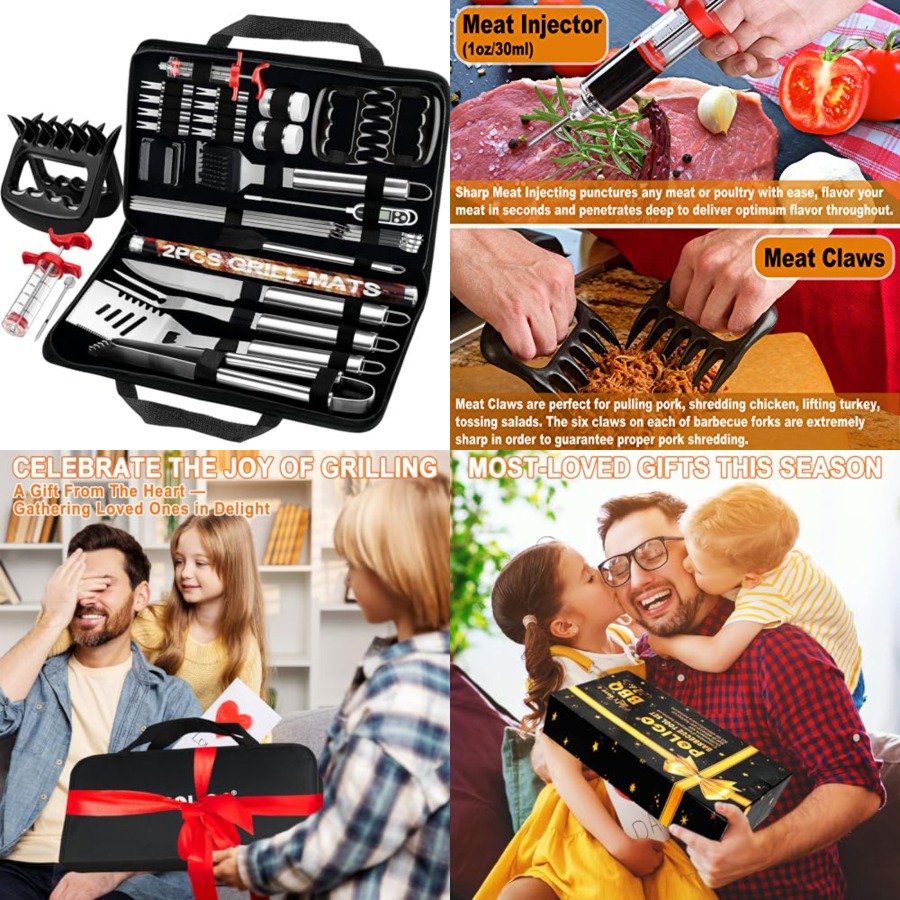 28Pcs Grilling Accessories in  - Meat Thermometer Camp recension och pris