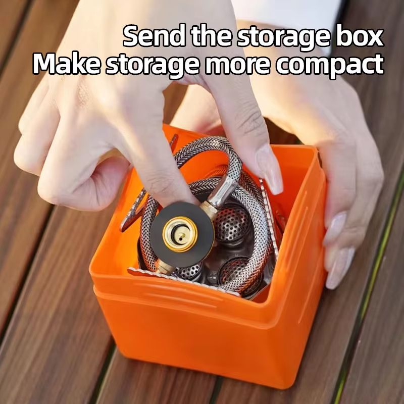 Three-Head Gas Stove Portable  - Camping Cooking Roll recension och pris
