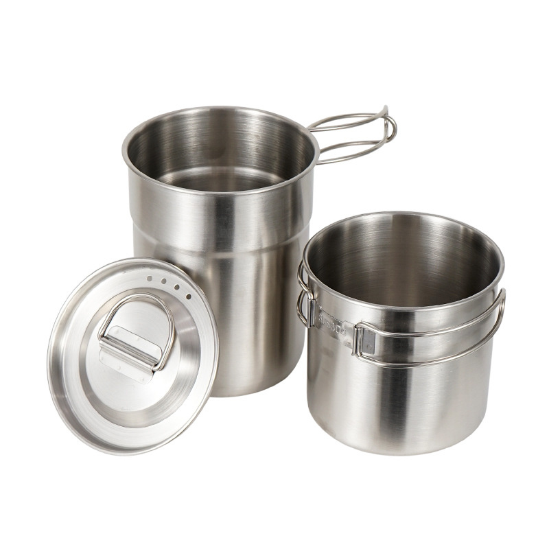 2Pcs/Set Camping Kettle Stainl - Camping Cooking Set With Kettle recension och pris