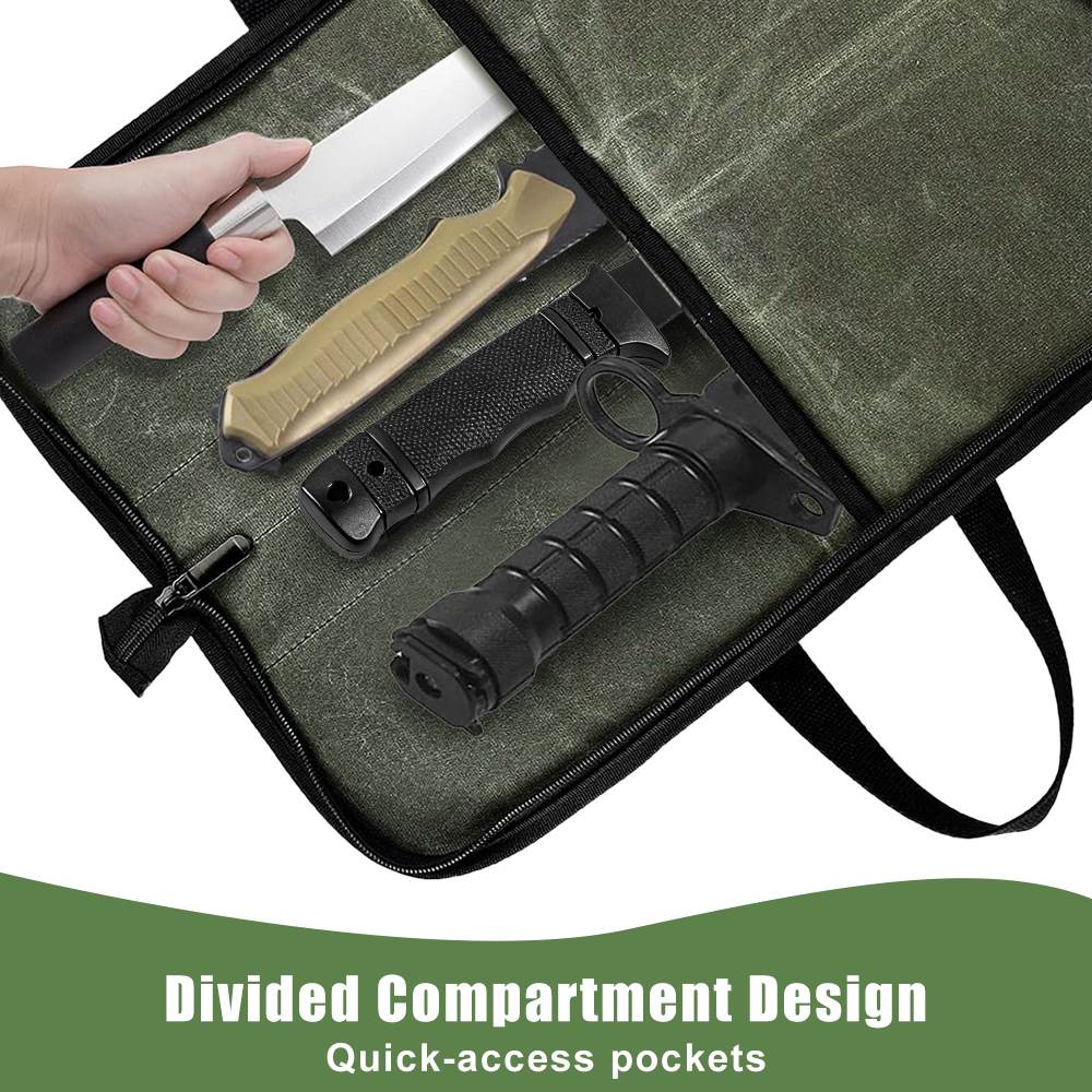 Waxed Canvas Knife Roll Bag Mu - Camping Cooking Roll recension och pris