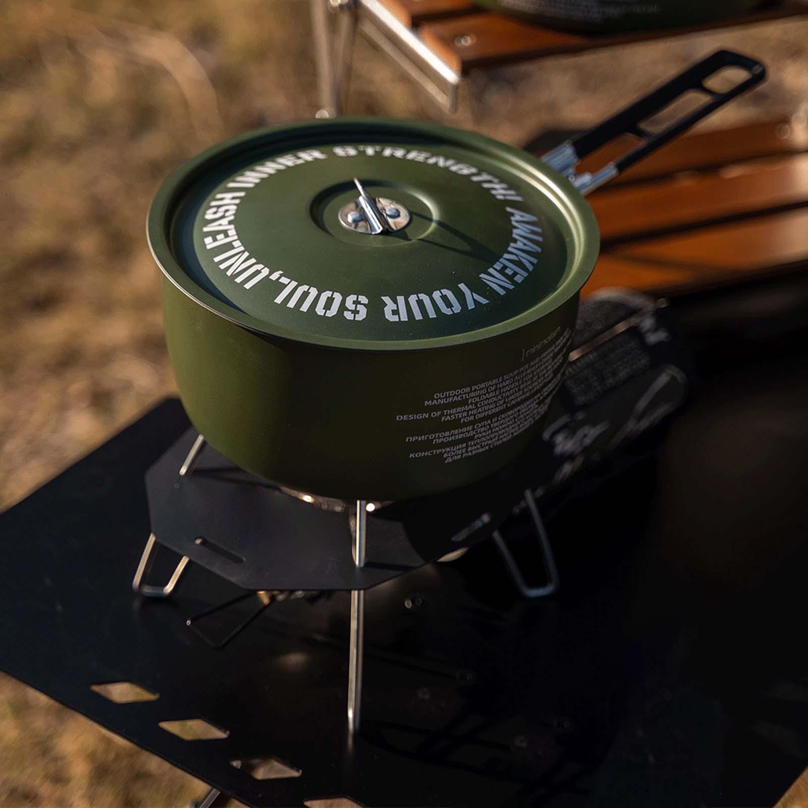 Camping Cookware Set Camping F - Camping Cooking Set Detachable Handle recension och pris