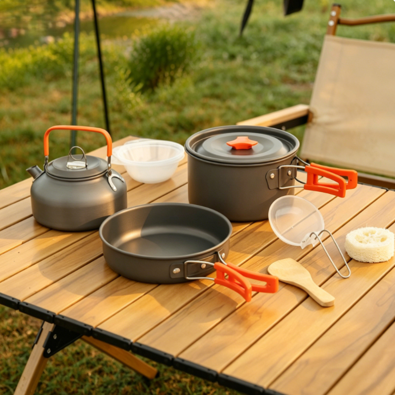 Outdoor Aluminum Alloy Camping - Camping Cooking Set With Kettle recension och pris
