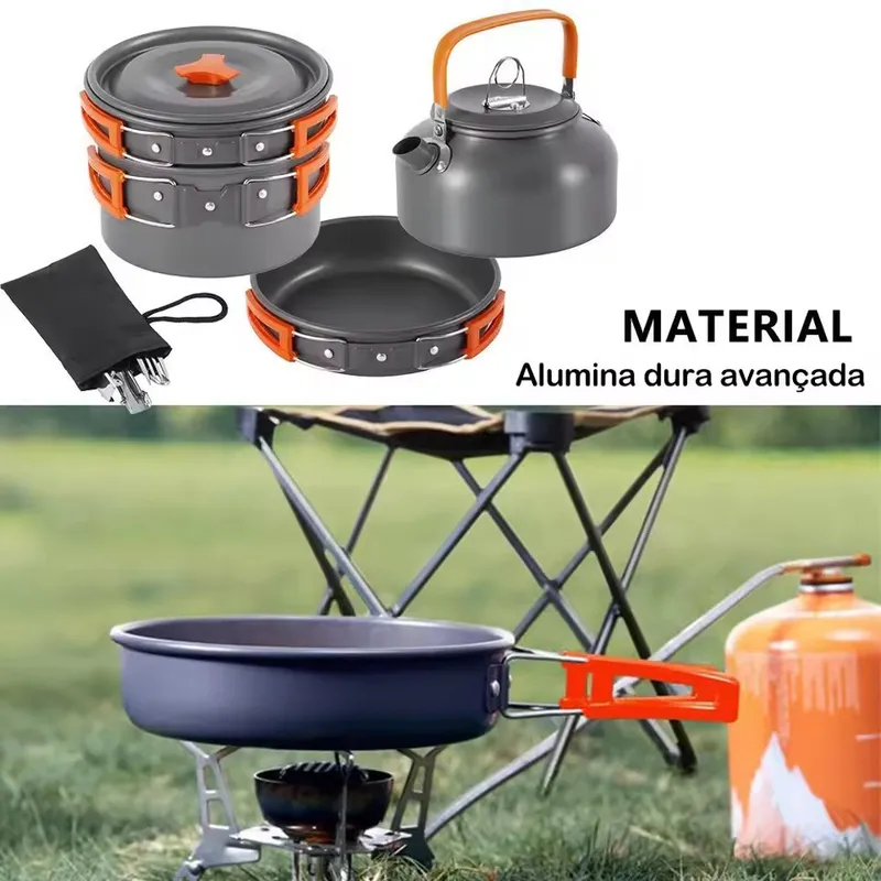 Outdoor Aluminum Alloy Camping - Camping Cooking Set With Kettle recension och pris