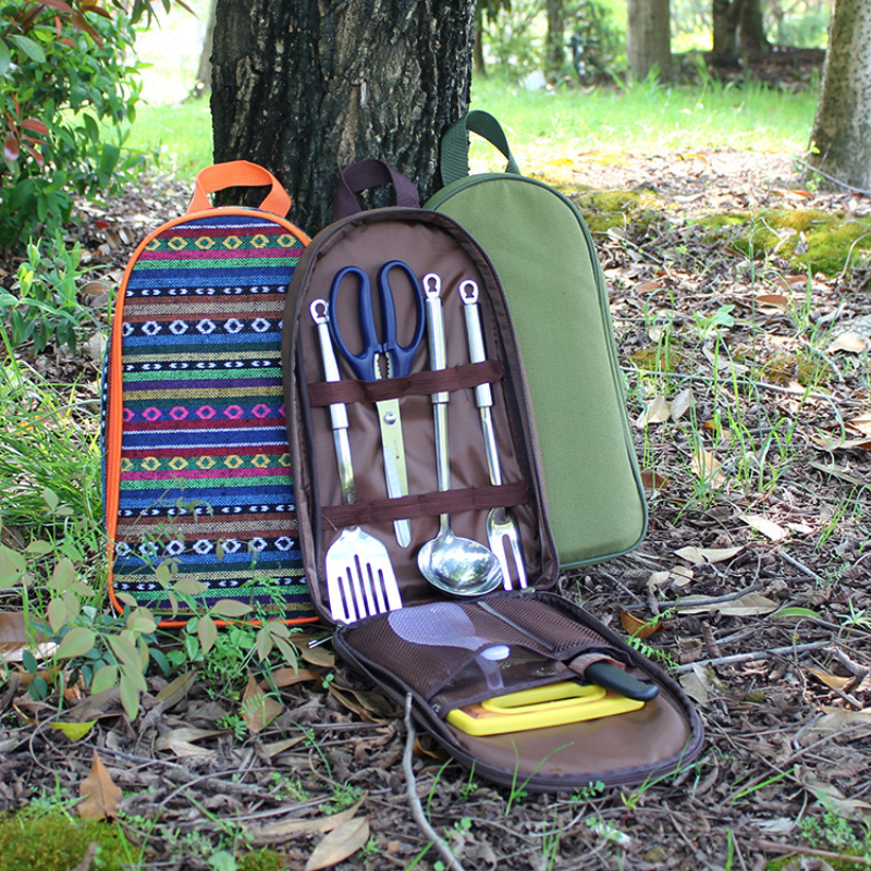 7pcs Camping Kitchen Utensil S - Camping Cooking Equipment Bag recension och pris