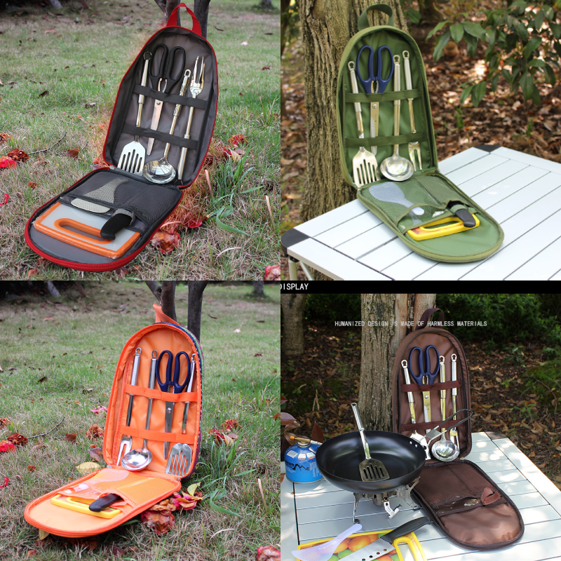 7pcs Camping Kitchen Utensil S - Camping Cooking Equipment Bag recension och pris