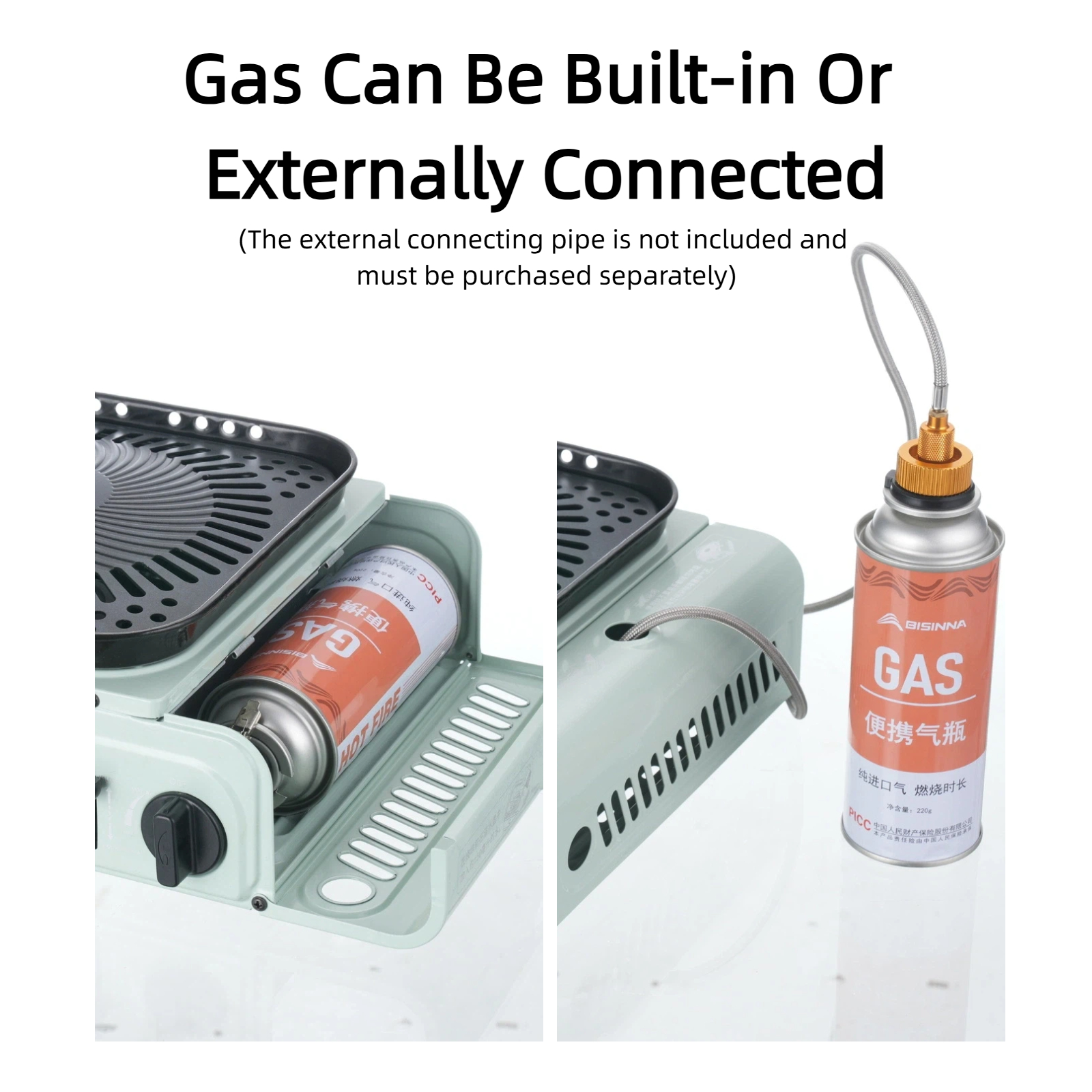 BISINNA Camping Gas Stove Port - Camping Cooking Butane recension och pris