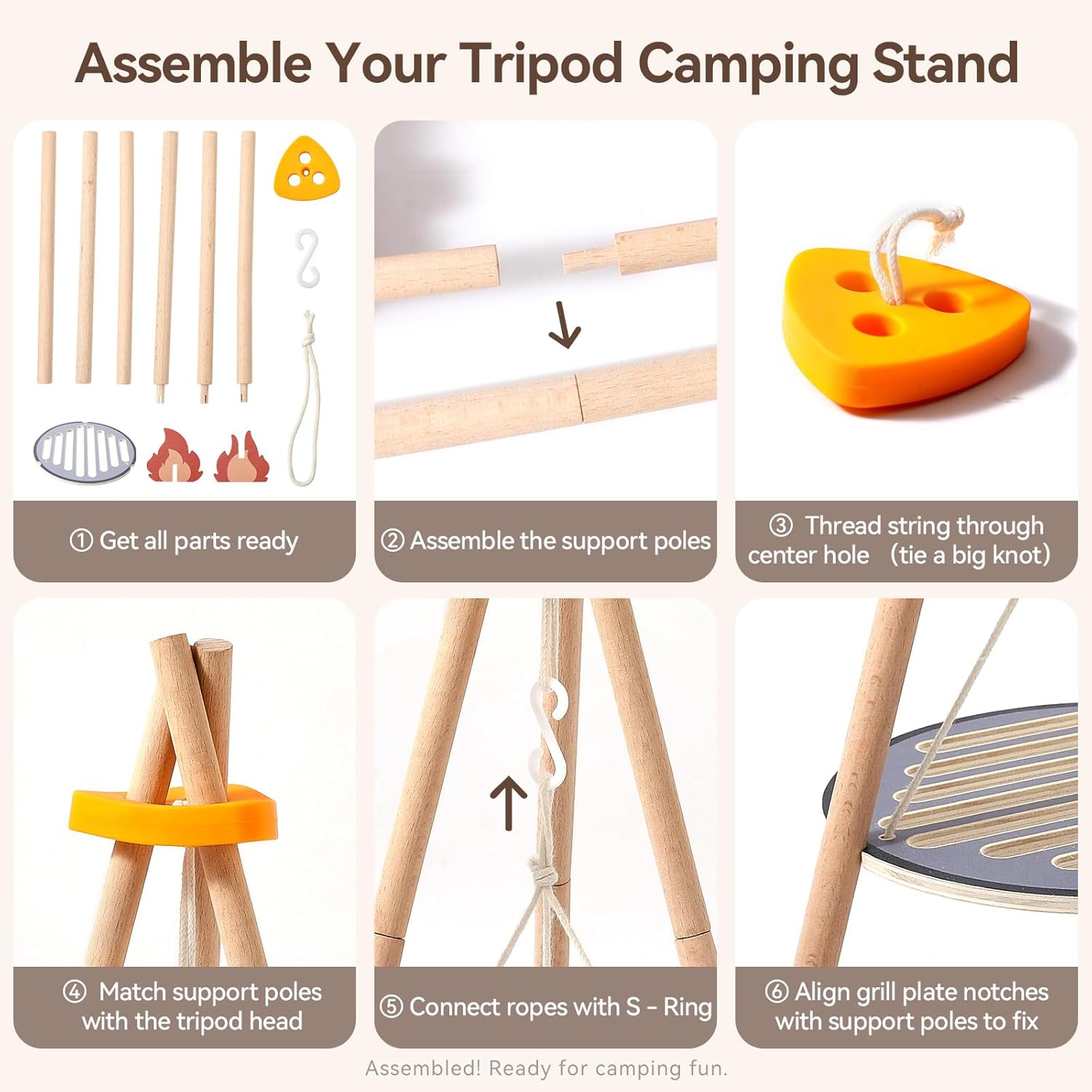 Wooden Kids Camping Toy Set Ca - Camping Cooking With Kids recension och pris