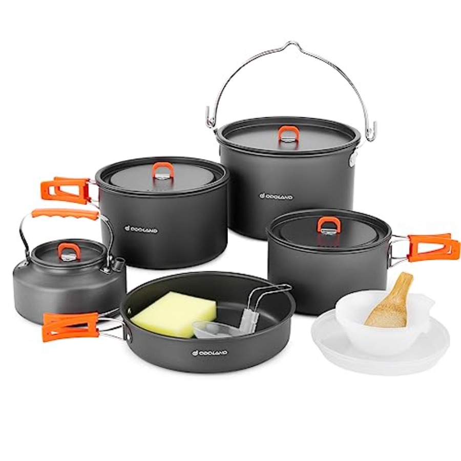 Camping cookware set: aluminum - Camping Cooking Set Stainless Steel recension och pris