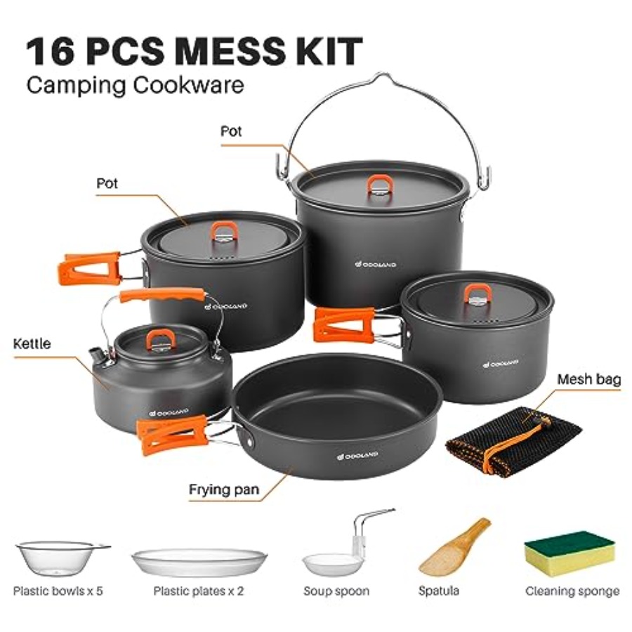 Camping cookware set: aluminum - Camping Cooking Set Stainless Steel recension och pris