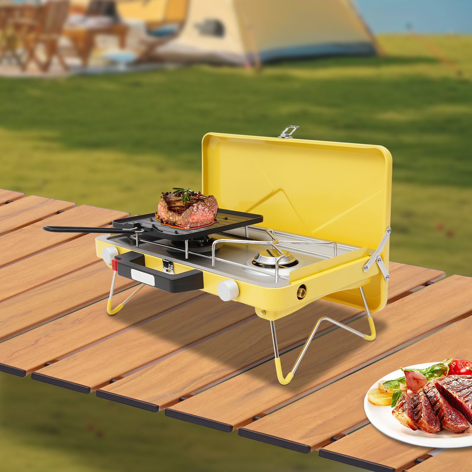 Portable Outdoor Gas Stove,Cam - Camping Cooking Propane recension och pris