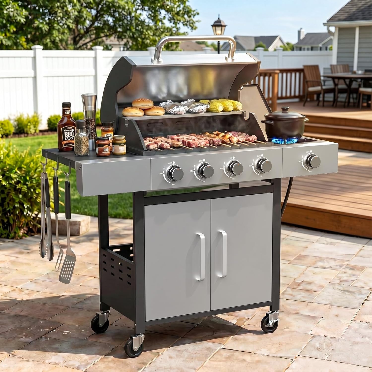 Stainless Steel Propane Gas Gr - Camping Cooking Grate recension och pris