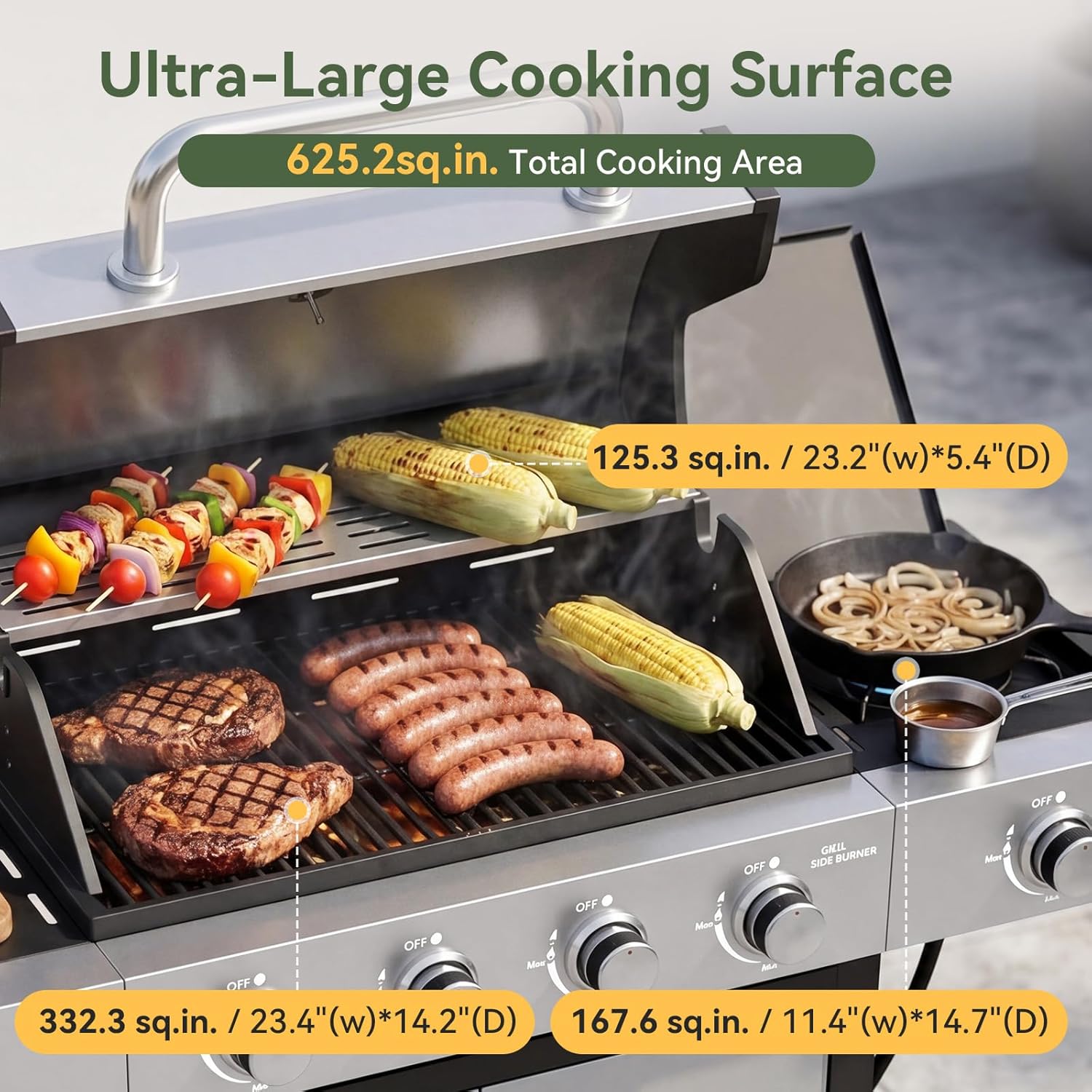 Stainless Steel Propane Gas Gr - Camping Cooking Grate recension och pris