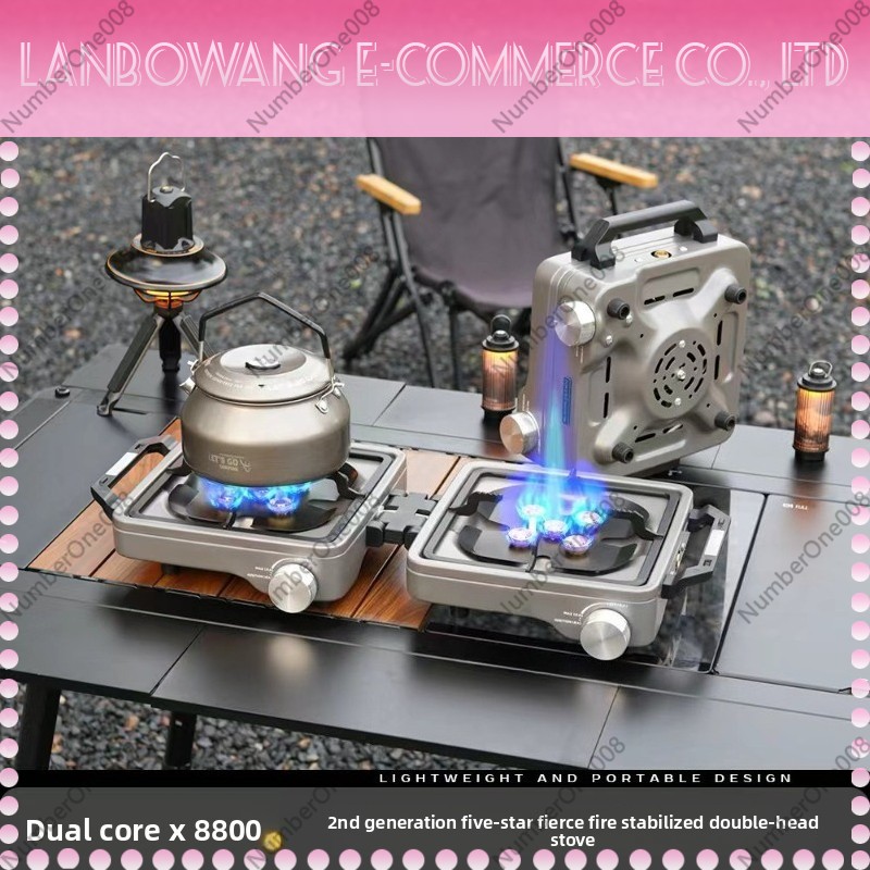 Outdoor Dual Burner High Power - Camping Cooking Griddle recension och pris
