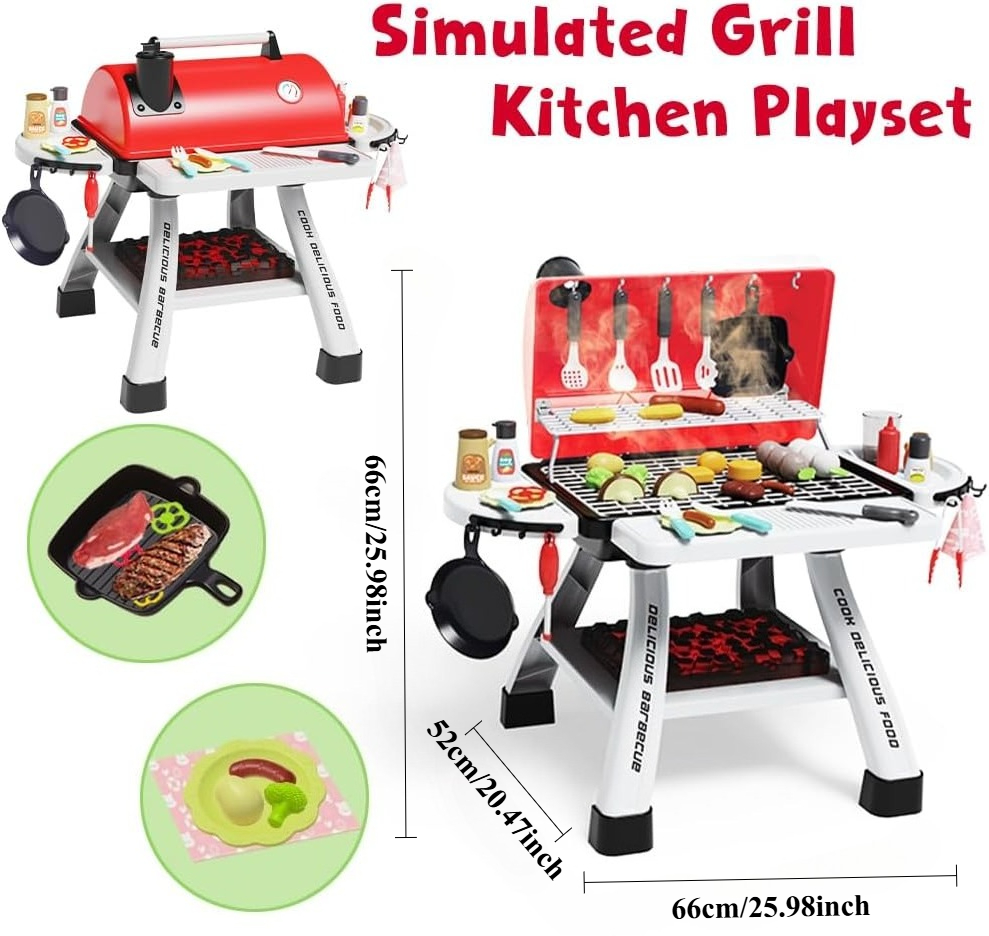 Kids BBQ Grill Playset Play Ki - Camping Cooking With Kids recension och pris