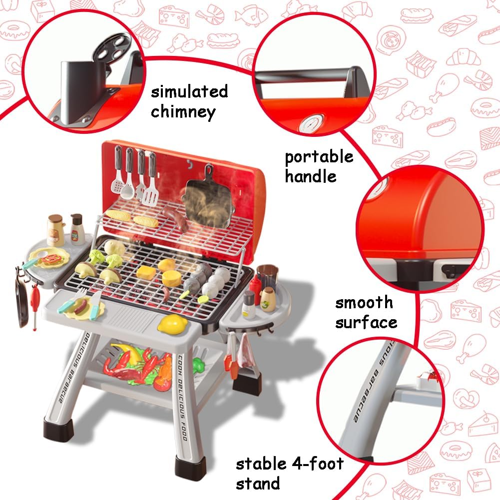 Kids BBQ Grill Playset Play Ki - Camping Cooking With Kids recension och pris