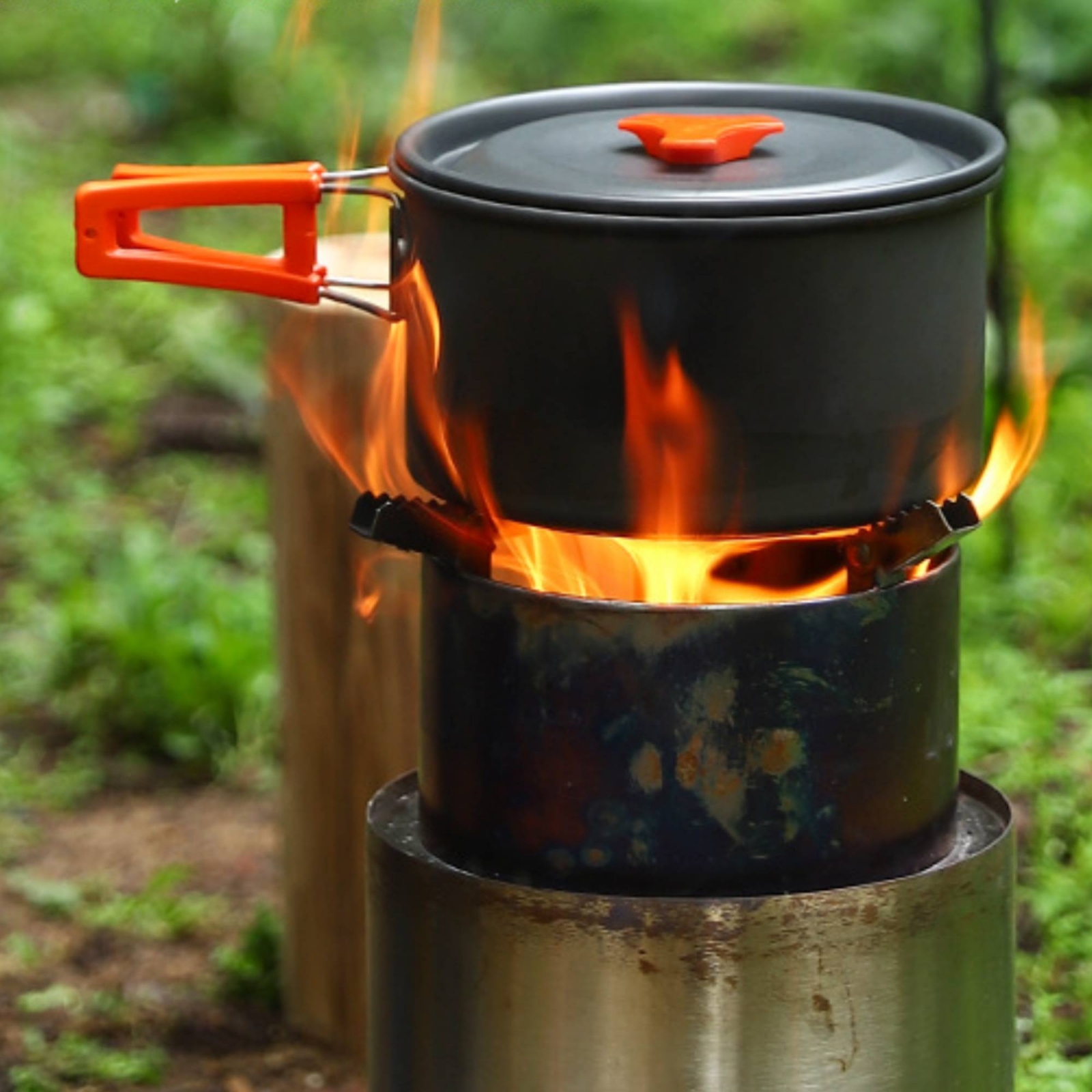 Camping Pot and Kettle Set Nes - Camping Cooking Kit recension och pris