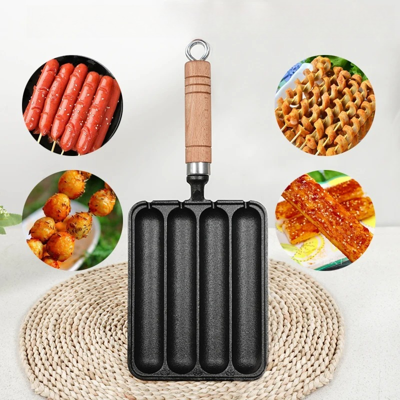 Cast Iron Sausage Grill Pan, O - Camping Cooking Hot Plate recension och pris