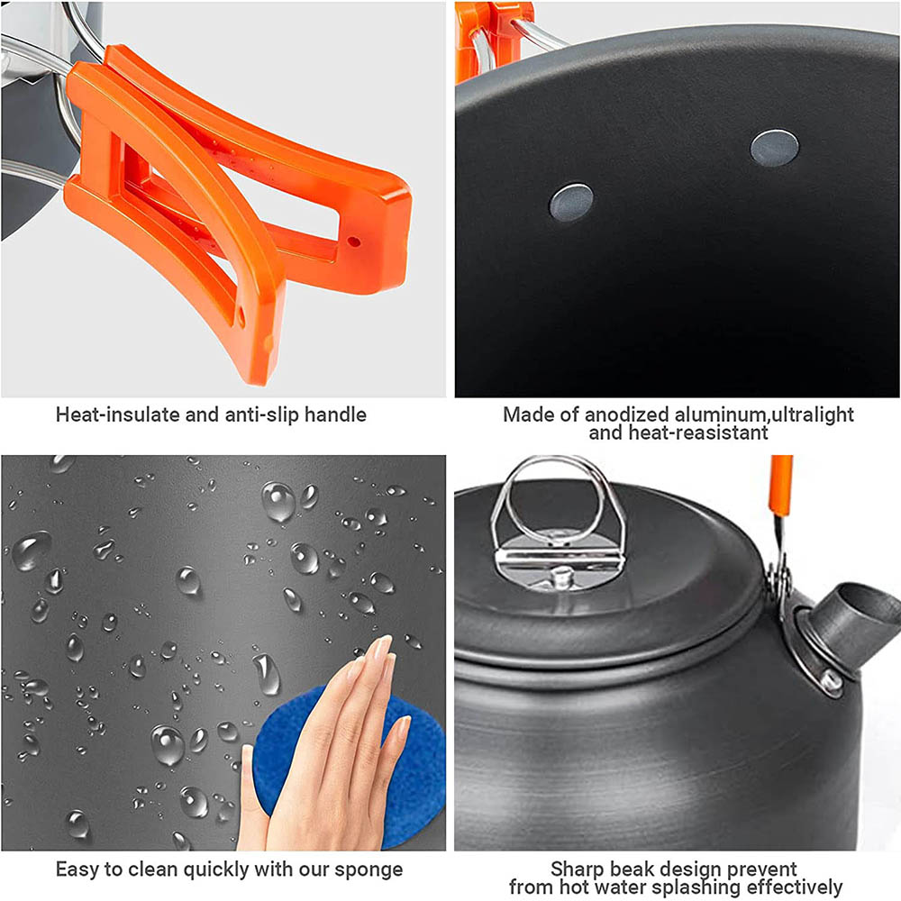 1pcs/1set Camping Cookware Kit - Camping Cooking Equipment Bag recension och pris