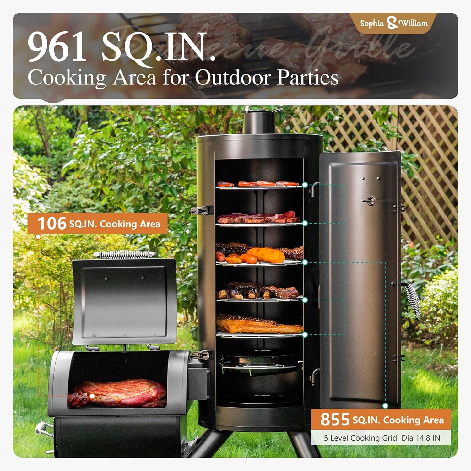 Compact Cast Iron Hibachi Char - Camping Cooking Grate recension och pris
