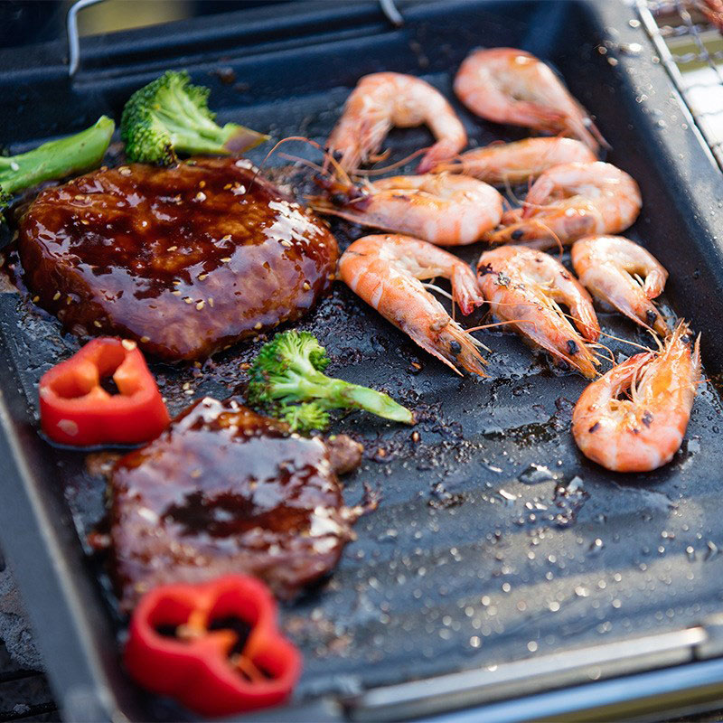 Outdoors Thick Square Grill Pa - Camping Cooking Griddle recension och pris