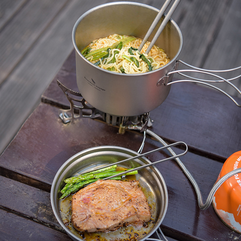Boundless Voyage Titanium Pot  - Camping Cooking Set With Kettle recension och pris