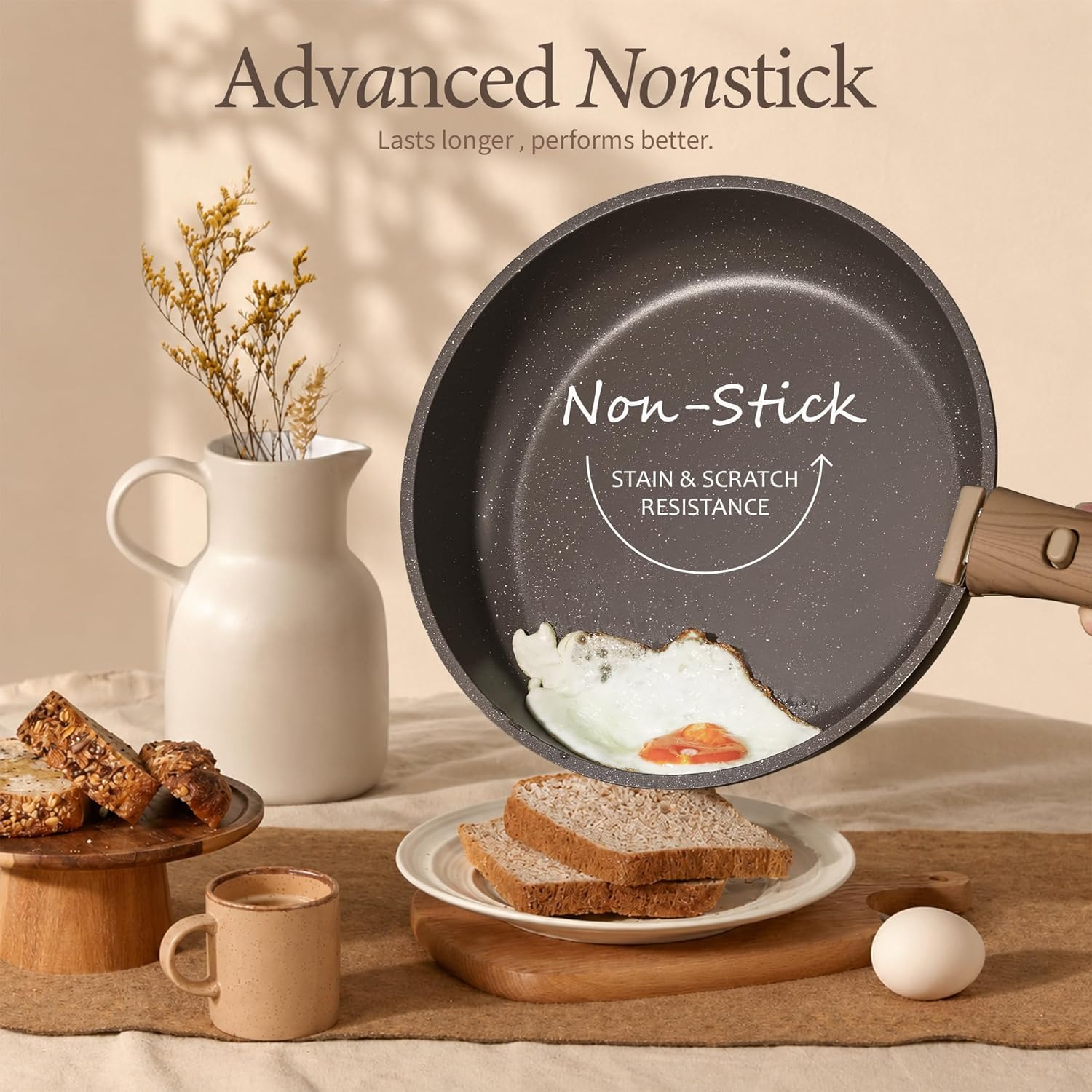 27-Piece Pots and Pans Set Non - Camping Cooking Set Detachable Handle recension och pris