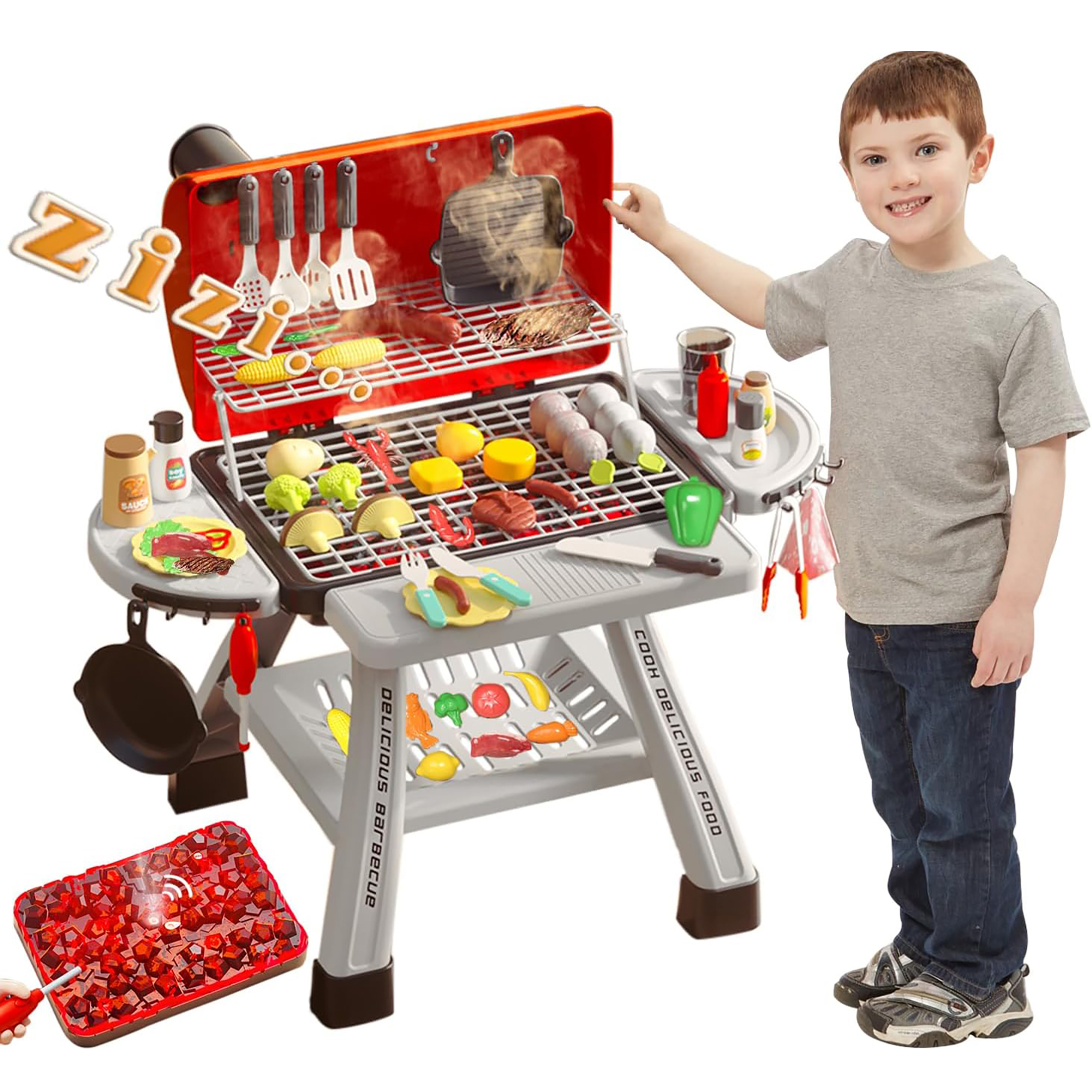 Kids BBQ Grill Playset Play Ki - Camping Cooking With Kids recension och pris