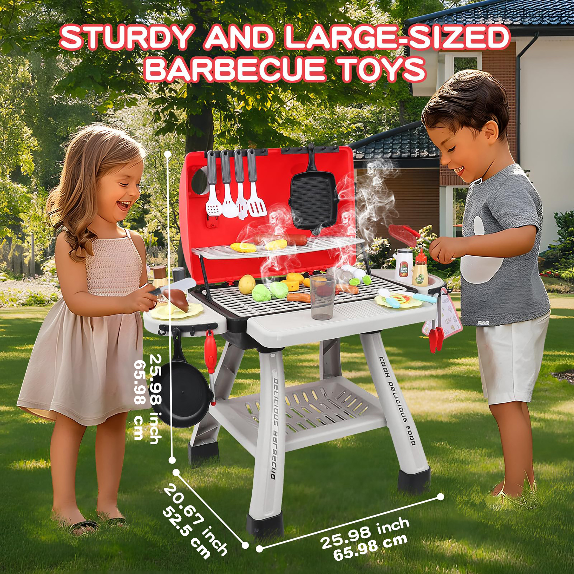 Kids BBQ Grill Playset Play Ki - Camping Cooking With Kids recension och pris