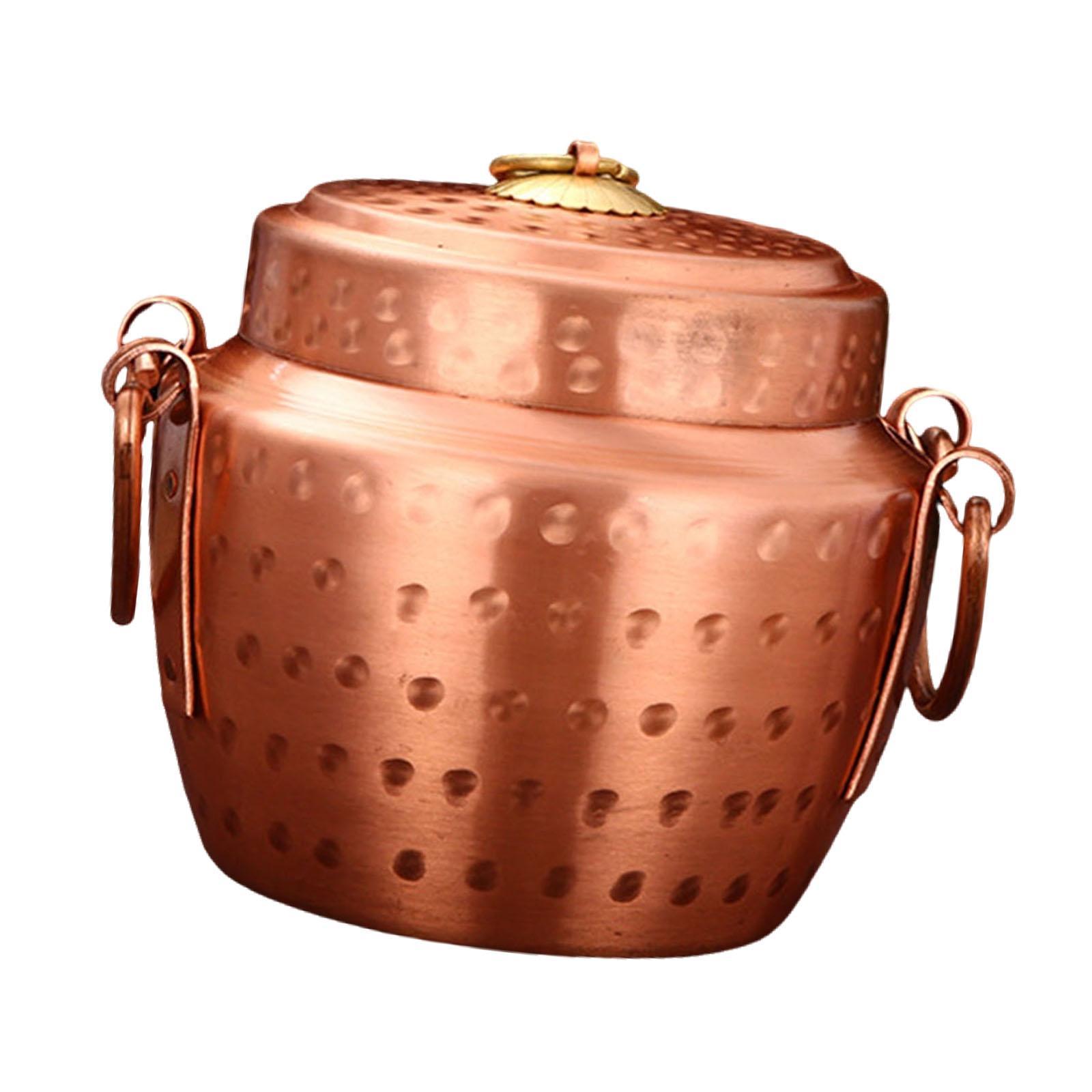 Copper Pot Handmade Thickened  - Camping Cooking Cover recension och pris