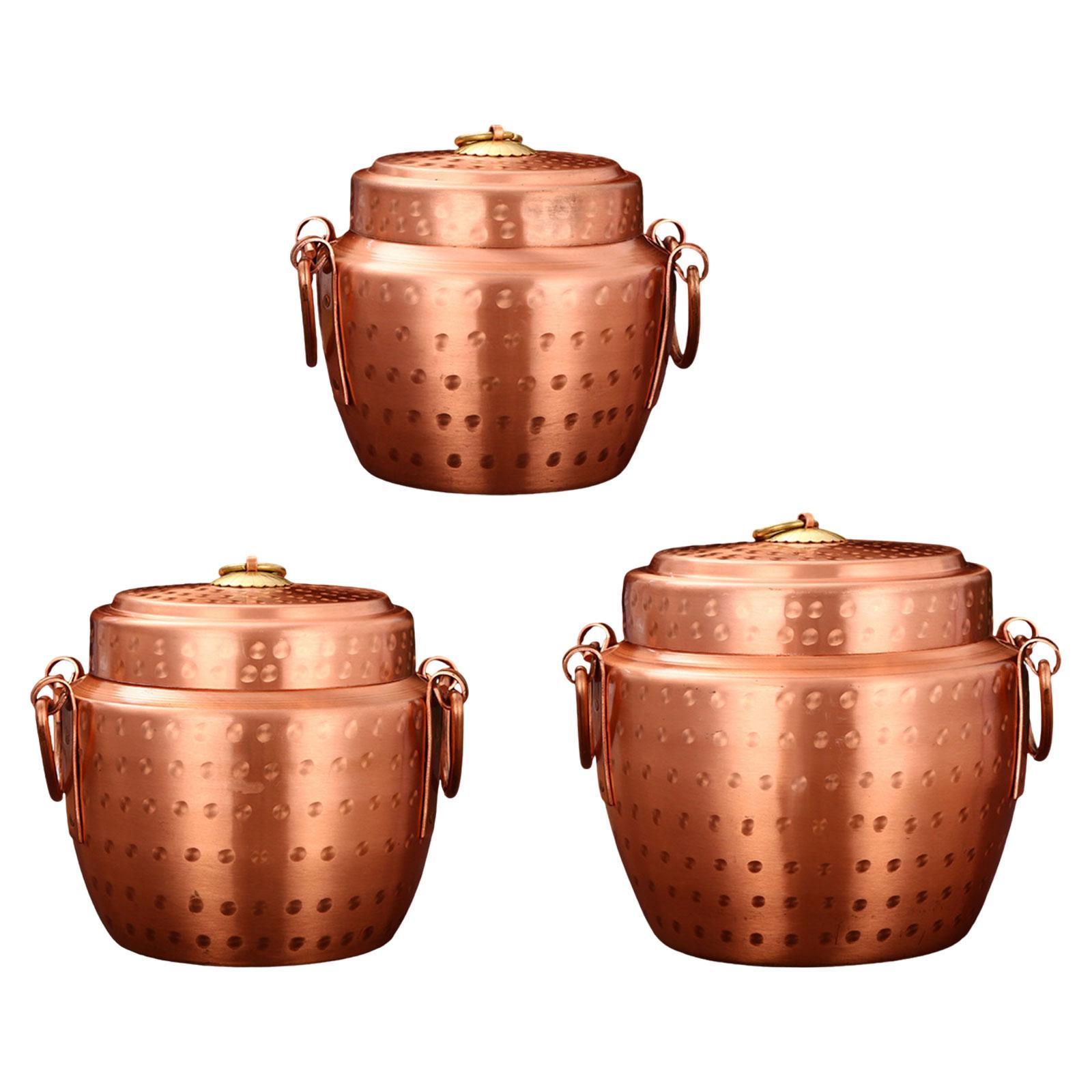 Copper Pot Handmade Thickened  - Camping Cooking Cover recension och pris