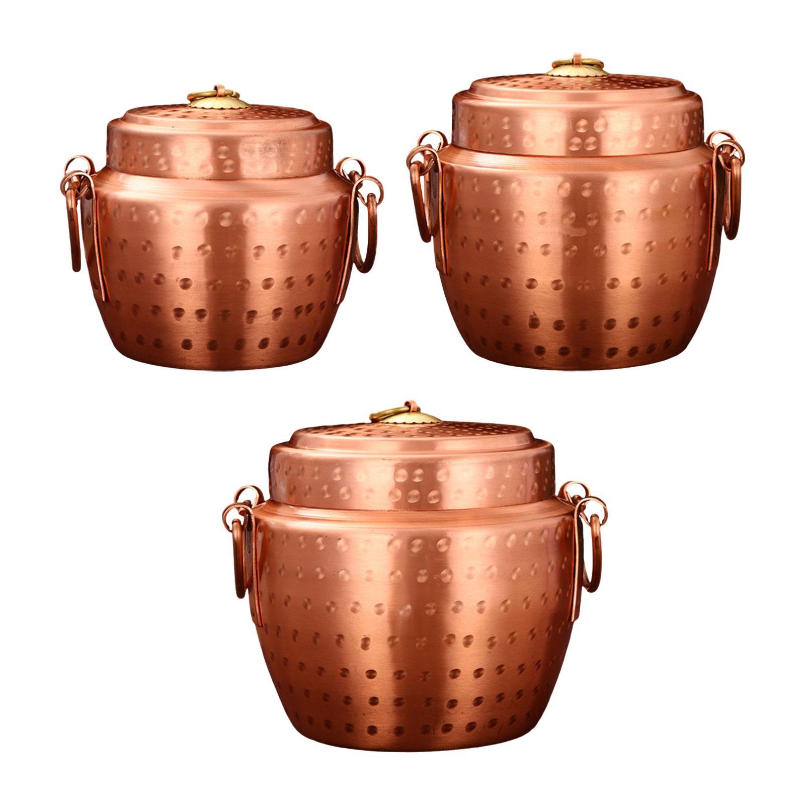 Copper Pot Handmade Thickened  - Camping Cooking Cover recension och pris
