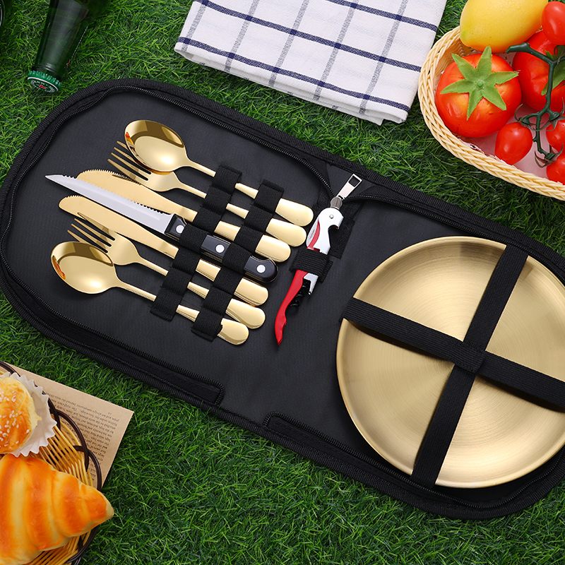 10Pcs Camping Tableware Set 30 - Camping Cooking Set Stainless Steel recension och pris