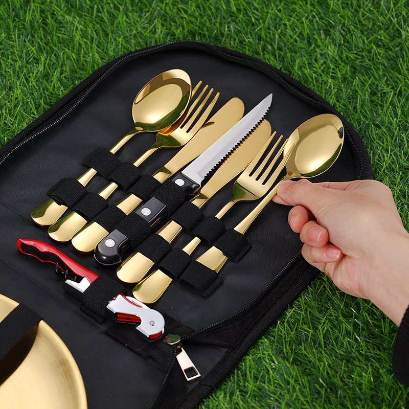10Pcs Camping Tableware Set 30 - Camping Cooking Set Stainless Steel recension och pris