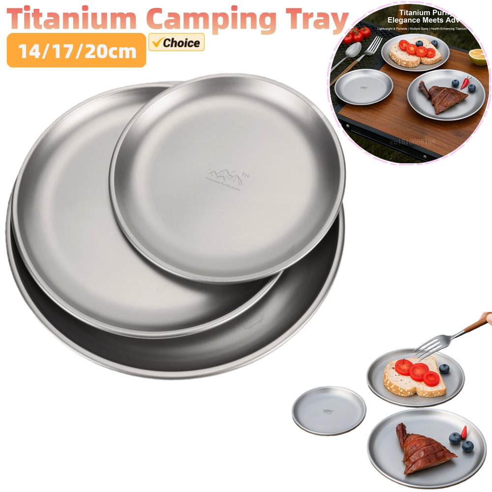 14/17/20cm Titanium Camping Pl - Camping Cooking Set Stainless Steel recension och pris