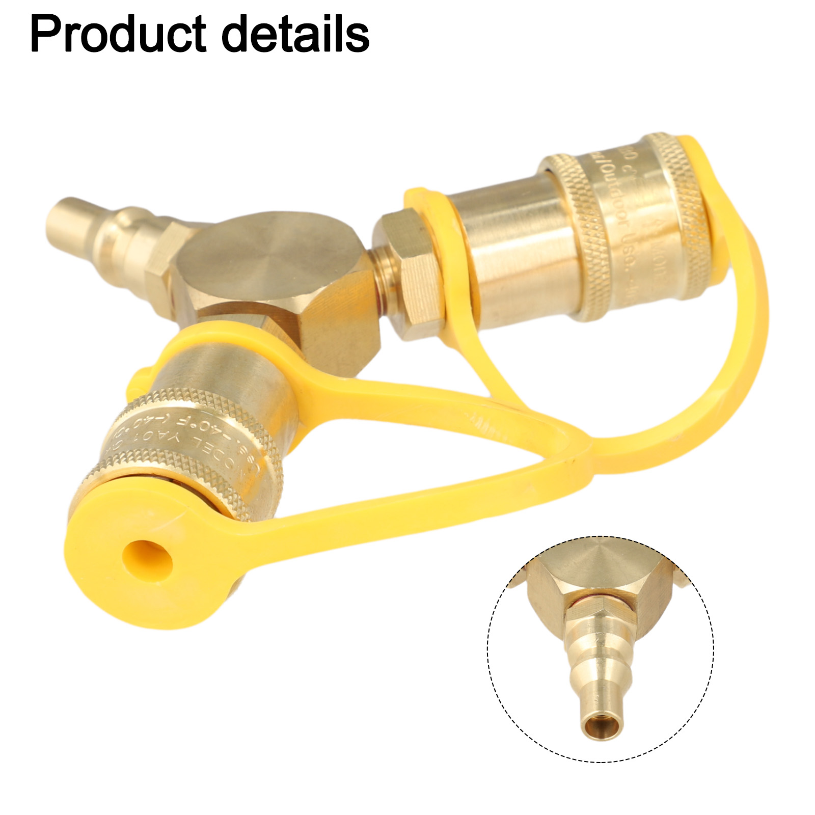 Brass 1/4 Inch Quick Connect Y - Camping Cooking Propane recension och pris